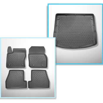 Kit tapis de coffre et tapis de voiture TPE pour: Ford Focus III Break (03.2011-