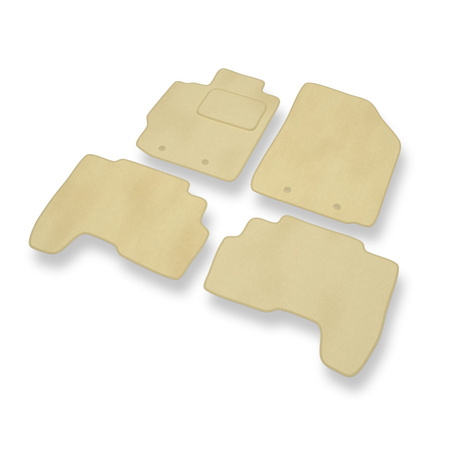 Tapis de Sol Velours adapté pour Toyota Yaris II (2005-2010) - Premium tapis de voiture - beige