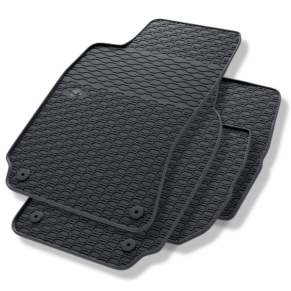 Tapis de sol en caoutchouc adapté pour Volkswagen Passat B5 Berline, SW (1996-2005) - tapis de voiture - noir - 4 pcs.