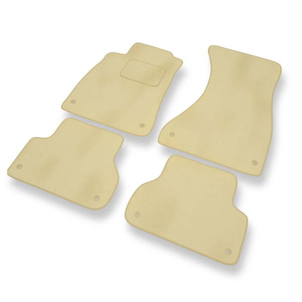 Tapis de Sol Velours adapté pour Audi A5 II F5 Coupé, Cabriolet (2016-2024) - Premium tapis de voiture - beige