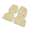 Tapis de Sol Velours adapté pour Mazda CX-5 I (2012-2017) - Premium tapis de voiture - beige