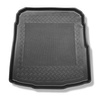 Tapis de coffre adapté pour Volkswagen Passat B8 Berline (12.2014-12.2021) - bac de coffre - protection de coffre voiture - coffre inférieur ; avec roue de secours à usage temporaire ou kit de réparation