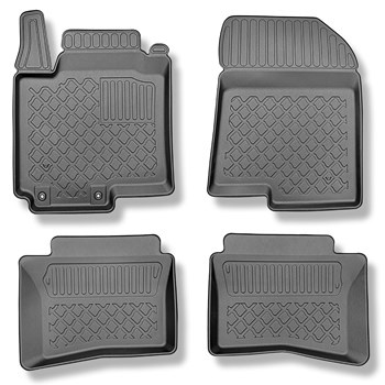 Tapis de sol en TPE adapté pour Hyundai Bayon SUV (05.2021-....) - tapis de voiture - noir