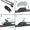 Balais d'essuie-glace de pare-brise adaptés pour Alfa Romeo 155 Berline (02.1992-04.1997) - balais plat