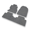 Tapis de Sol Velours adapté pour Honda Civic VII Coupé, Hayon, Berline (2001-2005) 3 portes, 4 portes - Premium tapis de voiture - gris