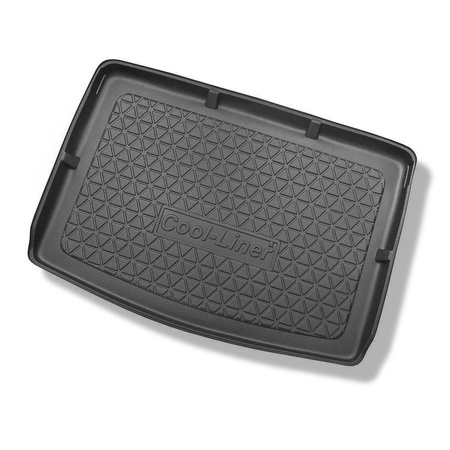 Tapis de coffre adapté pour Volkswagen Golf Plus VI 5K Monospace (04.2009-2012) - bac de coffre - protection de coffre voiture - rangée arrière de sièges déplacée au maximum vers l'arrière ; coffre supérieur