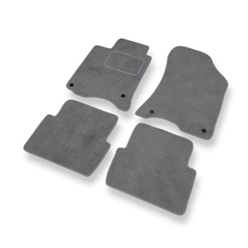 Tapis de Sol Velours adapté pour Renault Laguna II (2000-2007) - Premium tapis de voiture - gris