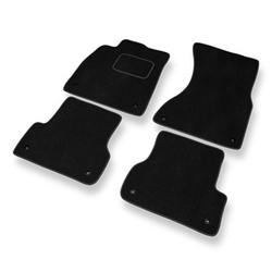 Tapis de Sol Velours adapté pour Audi A6 IV C7 Avant, Berline (2011-2018) - Premium tapis de voiture - noir