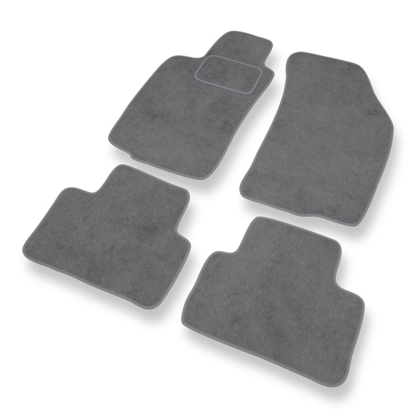 Tapis de Sol Velours adapté pour Alfa Romeo GT Coupé (2003-2010) - Premium tapis de voiture - gris