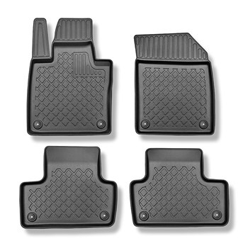 Tapis de sol en TPE adapté pour Volvo XC60 II SUV (07.2017-....) - tapis de voiture - noir