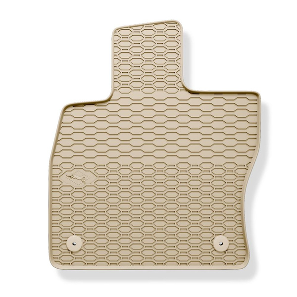Tapis de sol en caoutchouc adapté pour Skoda Octavia III (2013-2020) - tapis de voiture - beige