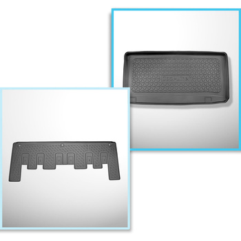 Kit tapis de coffre et tapis de voiture TPE pour: Ford Tourneo Custom Van (02.20