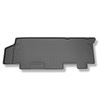 Tapis de sol en TPE adapté pour Volkswagen Caravelle T5, T6, T6.1 Van (2003-2024) - deuxième rangée - tapis de voiture - noir