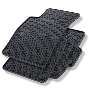 Tapis de sol en caoutchouc adapté pour Audi A4 B6 (2000-2004) - tapis de voiture - noir