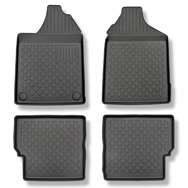 Tapis de sol en TPE adapté pour Aixam Crossline Crossover (10.2016-....) - tapis de voiture - noir
