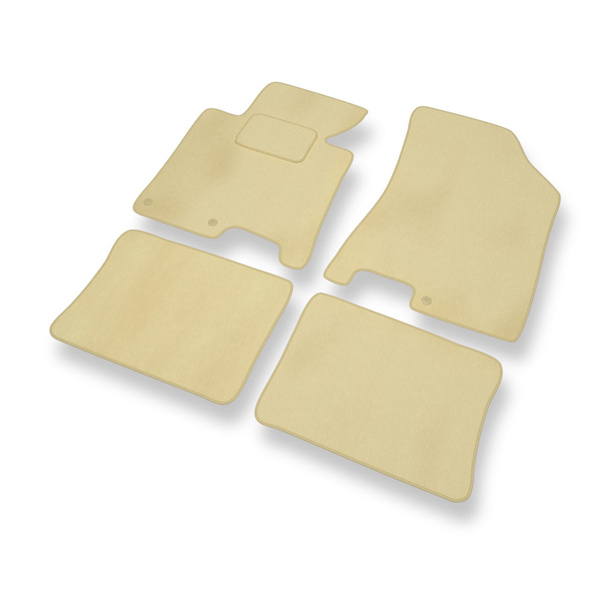 Tapis de Sol Velours adapté pour Hyundai i40 Berline, Tourer (2011-2019) - Premium tapis de voiture - beige