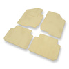 Tapis de Sol Velours adapté pour Kia Carens III Monospace (2006-2012) - Premium tapis de voiture - beige