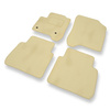 Tapis de Sol Velours adapté pour Citroen C3 Picasso Monospace (2008-2017) - Premium tapis de voiture - beige