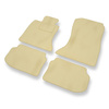 Tapis de Sol Velours adapté pour BMW 5 M5 V F10 FL Berline (2013-2017) - Premium tapis de voiture - beige
