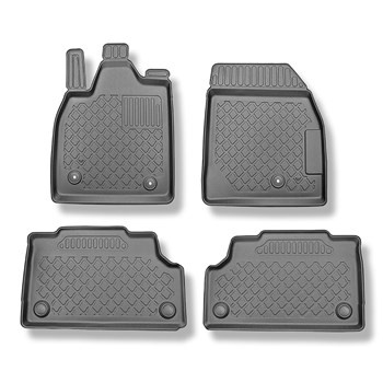 Tapis de sol en TPE adapté pour Ford Mustang Mach-E SUV (05.2021-....) - tapis de voiture - noir