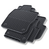 Tapis de sol en caoutchouc adapté pour Cupra Leon eTSI MHEV Sportstourer (2020-....) - tapis de voiture - noir - 4 pcs.