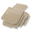 Tapis de sol en caoutchouc adapté pour Volkswagen Golf IV (1997-2006) - tapis de voiture - beige
