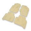Tapis de Sol Velours adapté pour Kia Sportage I SUV (1993-2004) - Premium tapis de voiture - beige