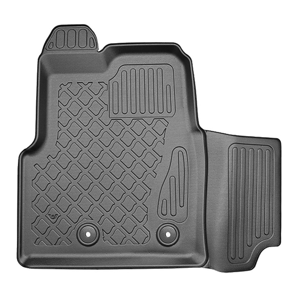 Tapis de sol en TPE adapté pour Ford Transit Custom Van (01.2013-....) - tapis de voiture - noir