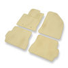 Tapis de Sol Velours adapté pour Ford Fusion I FL Monospace (2006-2013) - Premium tapis de voiture - beige