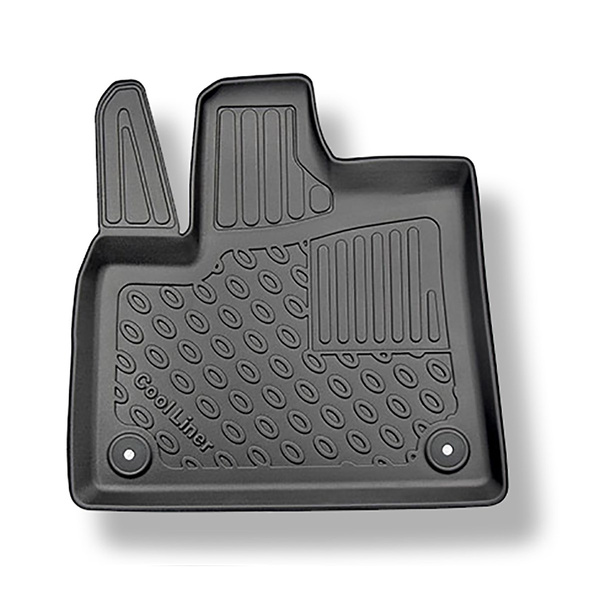 Tapis de sol en TPE adapté pour Citroen Berlingo III Van (06.2018-....) - 5 ou 7 sièges; sans la troisième rangée de sièges; version courte et longue; avec sièges réglables et non réglables dans la première rangée - tapis de voiture - noir