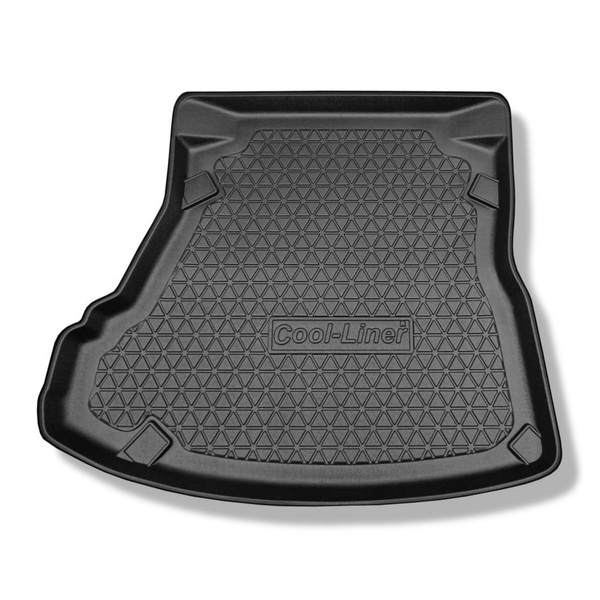 Tapis de coffre adapté pour Audi A4 B5 Berline (1995-10.2001) - bac de coffre - protection de coffre voiture - banquette arrière escamotable ; sans CD / navigation è gauche