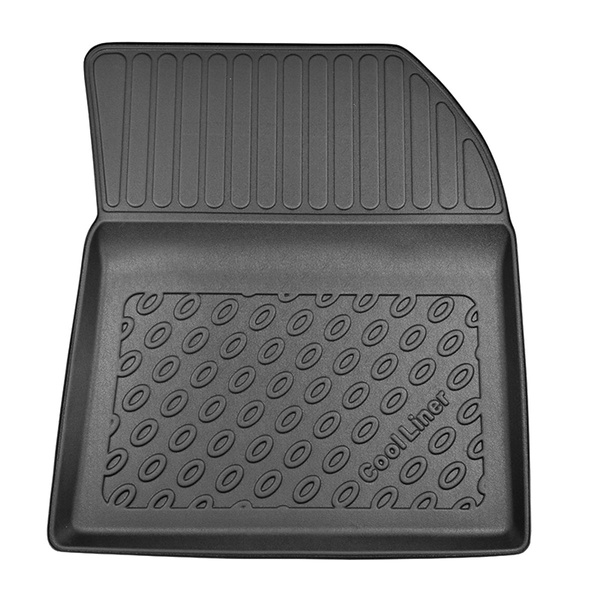 Tapis de sol en TPE adapté pour Peugeot 5008 II SUV (07.2017-2024) - sans la troisième rangée de sièges - tapis de voiture - noir