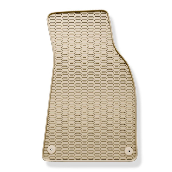 Tapis de sol en caoutchouc adapté pour Audi A6 C6 (2004-2011) - tapis de voiture - beige