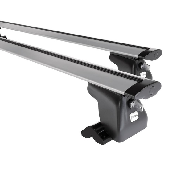 Barres de toit en aluminium adapté pour Citroen Jumpy III Van (2016-....) - Porte-Bagages de Voiture argent - points de montage - (suivant le modèle de voiture ils peuvent se situer à différents endroits)