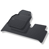 Tapis de sol en caoutchouc adapté pour Renault Scenic II Monospace (2003-2009) - tapis de voiture - noir - 3 pcs.