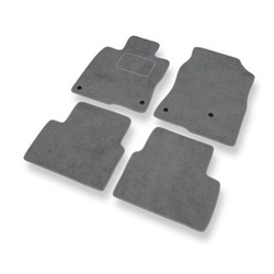 Tapis de Sol Velours adapté pour Honda Civic X Coupé, Hayon, Berline (2017-2021) 3 portes, 5 portes - Premium tapis de voiture - gris