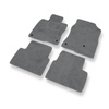 Tapis de Sol Velours adapté pour Honda Civic X Coupé, Hayon, Berline (2017-2021) 3 portes, 5 portes - Premium tapis de voiture - gris