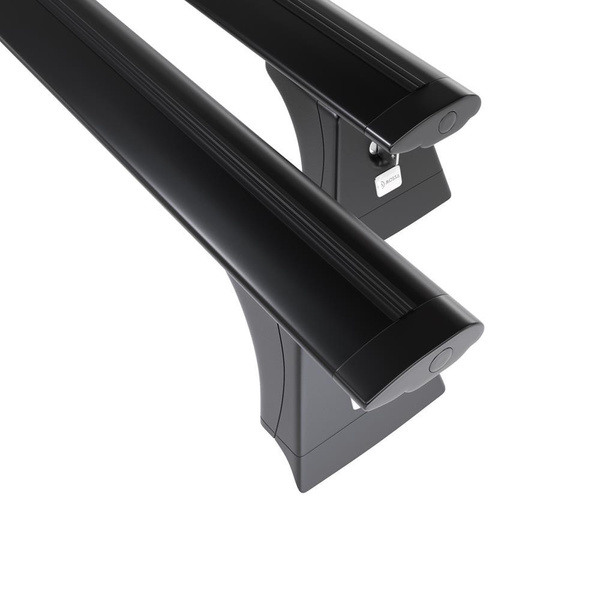 Barres de toit en aluminium adapté pour Opel Astra J mk IV OPC Coupé (2012-2015) - Porte-Bagages de Voiture noir - points de montage - (suivant le modèle de voiture ils peuvent se situer à différents endroits)