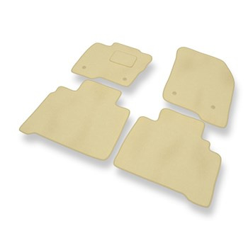 Tapis de Sol Velours adapté pour Ford S-Max II (2015-2023) - Premium tapis de voiture - beige