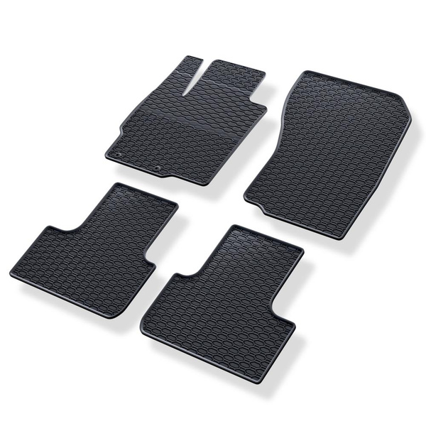 Tapis de sol en caoutchouc adapté pour Citroen C4 Aircross SUV (2012-2014) - tapis de voiture - noir - 4 pcs.