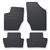 Tapis de sol en caoutchouc adapté pour Peugeot 308 I (2007-2015) - tapis de voiture - noir