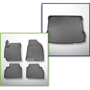 Kit tapis de coffre et tapis de voiture TPE pour: Hyundai Kona II SUV (04.2023-.