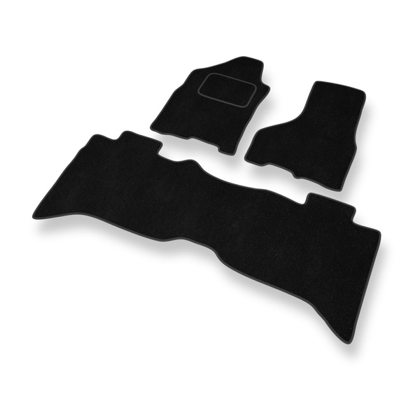 Tapis de Sol Velours adapté pour Dodge RAM IV Pick-Up (2009-2018) - Premium tapis de voiture - noir