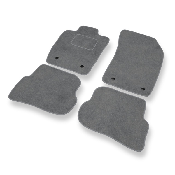 Tapis de Sol Velours adapté pour Audi A1 I 8X Hayon, Sportback (2010-2018) - Premium tapis de voiture - gris