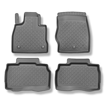 Tapis de sol en TPE adapté pour Ford Explorer VI Plug-in-Hybrid SUV (01.2020-....) - tapis de voiture - noir