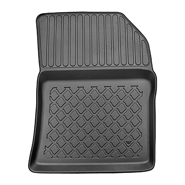 Tapis de sol en TPE adapté pour Dacia Dokker Van (11.2012-09.2021) - 2 ou 5 sièges - tapis de voiture - noir