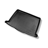 Tapis de coffre adapté pour Ford Focus IV Hayon (09.2018-....) - bac de coffre - protection de coffre voiture - coffre inférieur; avec roue de secours à usage temporaire