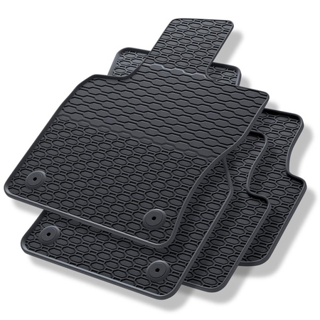 Tapis de sol en caoutchouc adapté pour Volkswagen Tiguan II (2016-....) - tapis de voiture - noir