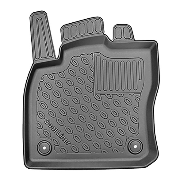 Tapis de sol en TPE adapté pour Volkswagen Caddy V Break (11.2020-....) - 5 ou 7 sièges; sans la troisième rangée de sièges - tapis de voiture - noir