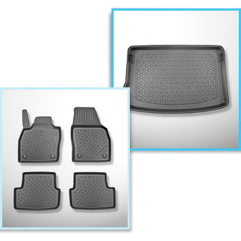 Kit tapis de coffre et tapis de voiture TPE pour: Skoda Fabia IV Hayon (09.2021-